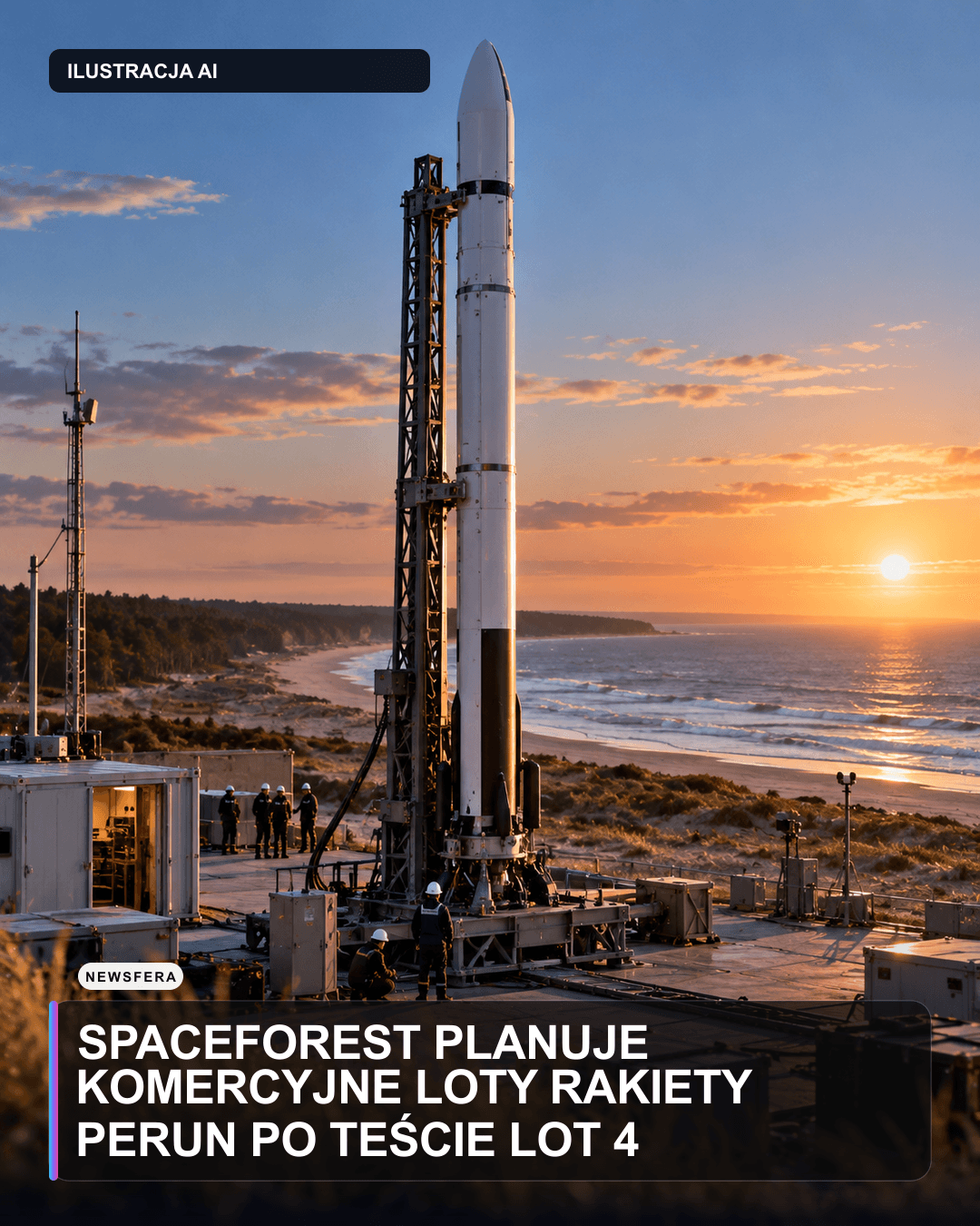 SpaceForest planuje komercyjne loty rakiety PERUN po teście LOT 4