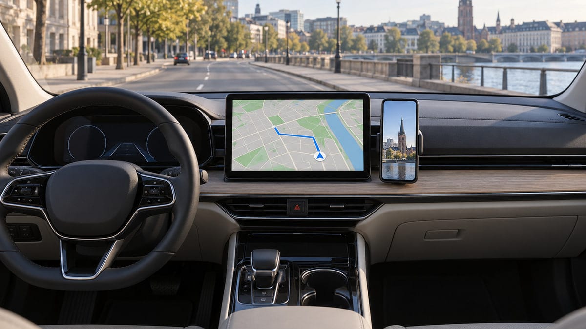 Gemini w Android Auto: trasa do miejsca ze zdjęcia