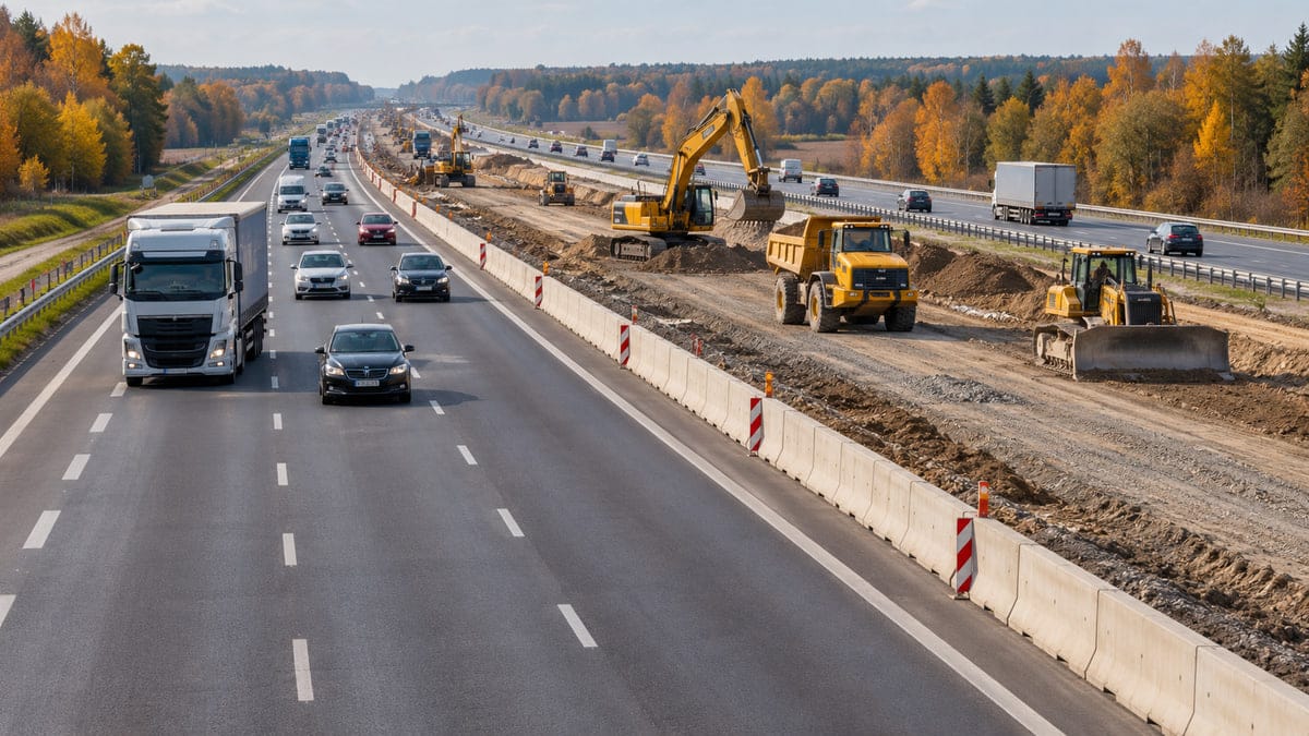 A2 między Strykowem a Warszawą idzie w przebudowę