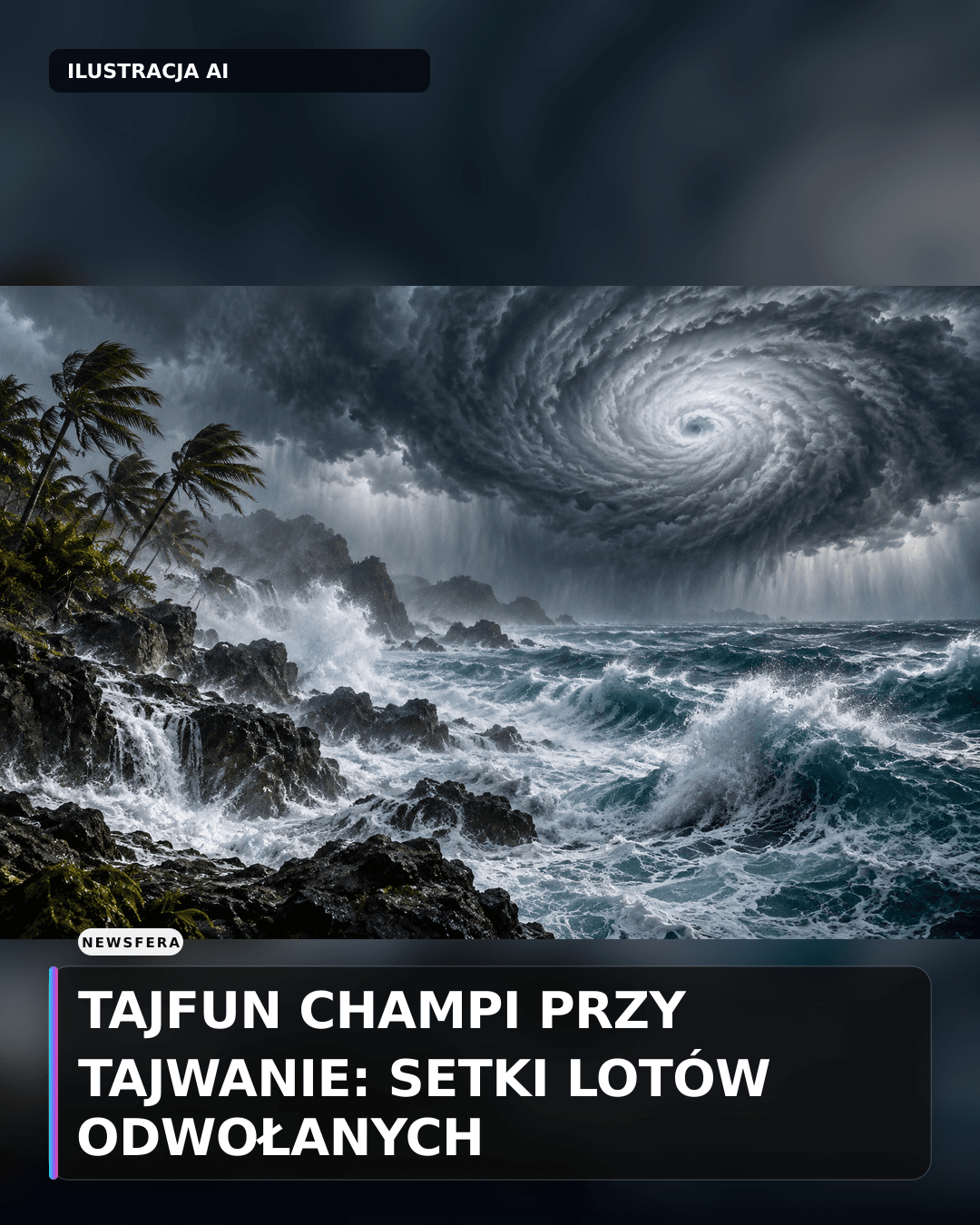 Tajfun Champi przy Tajwanie: setki lotów odwołanych