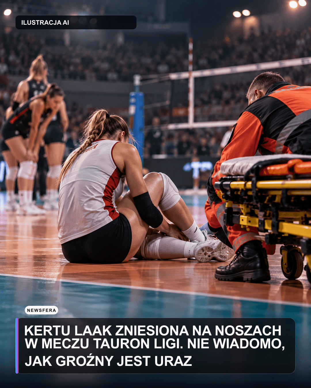 Kertu Laak zniesiona na noszach w meczu Tauron Ligi. Nie wiadomo, jak groźny jest uraz