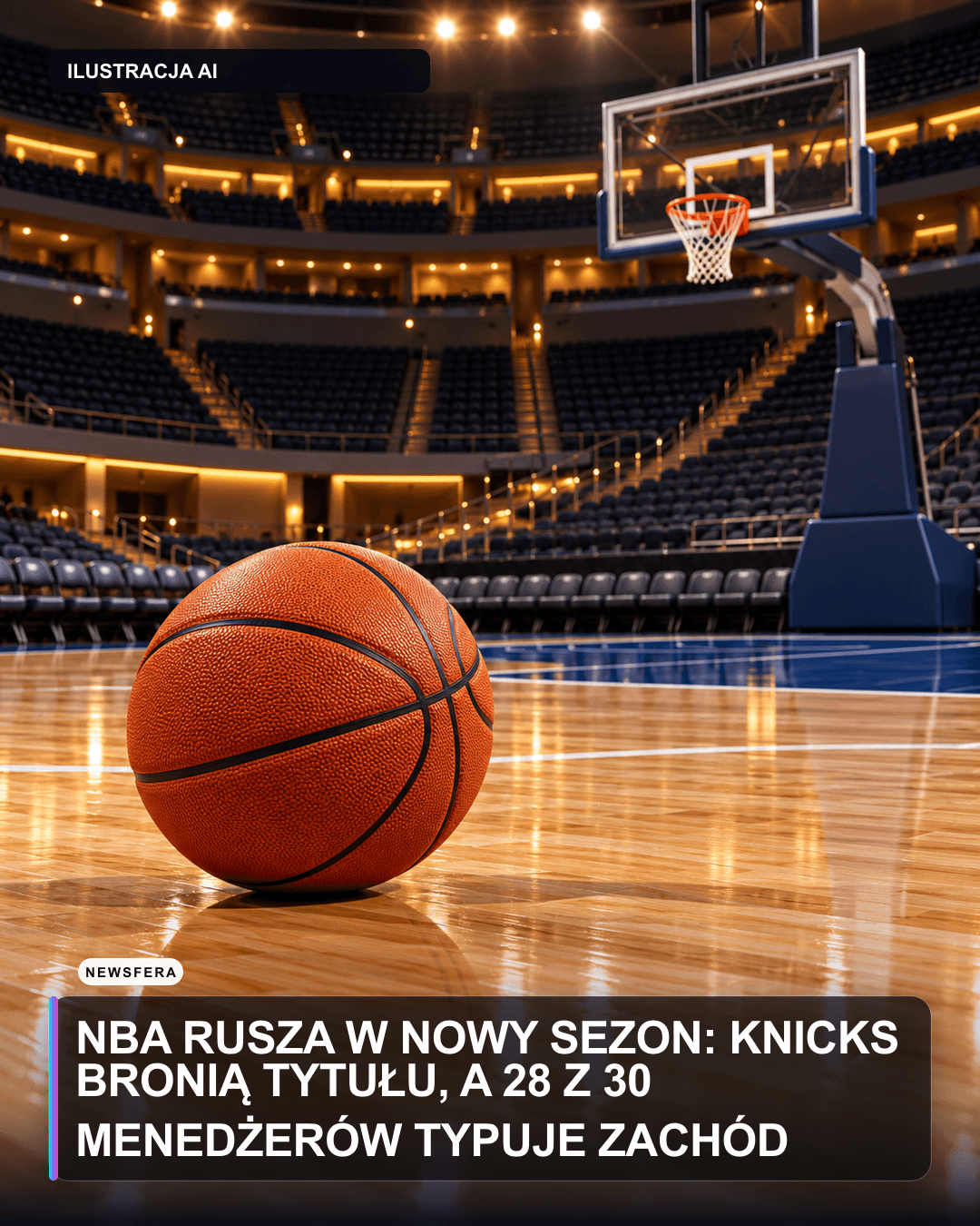 NBA rusza w nowy sezon: Knicks bronią tytułu, a 28 z 30 menedżerów typuje Zachód