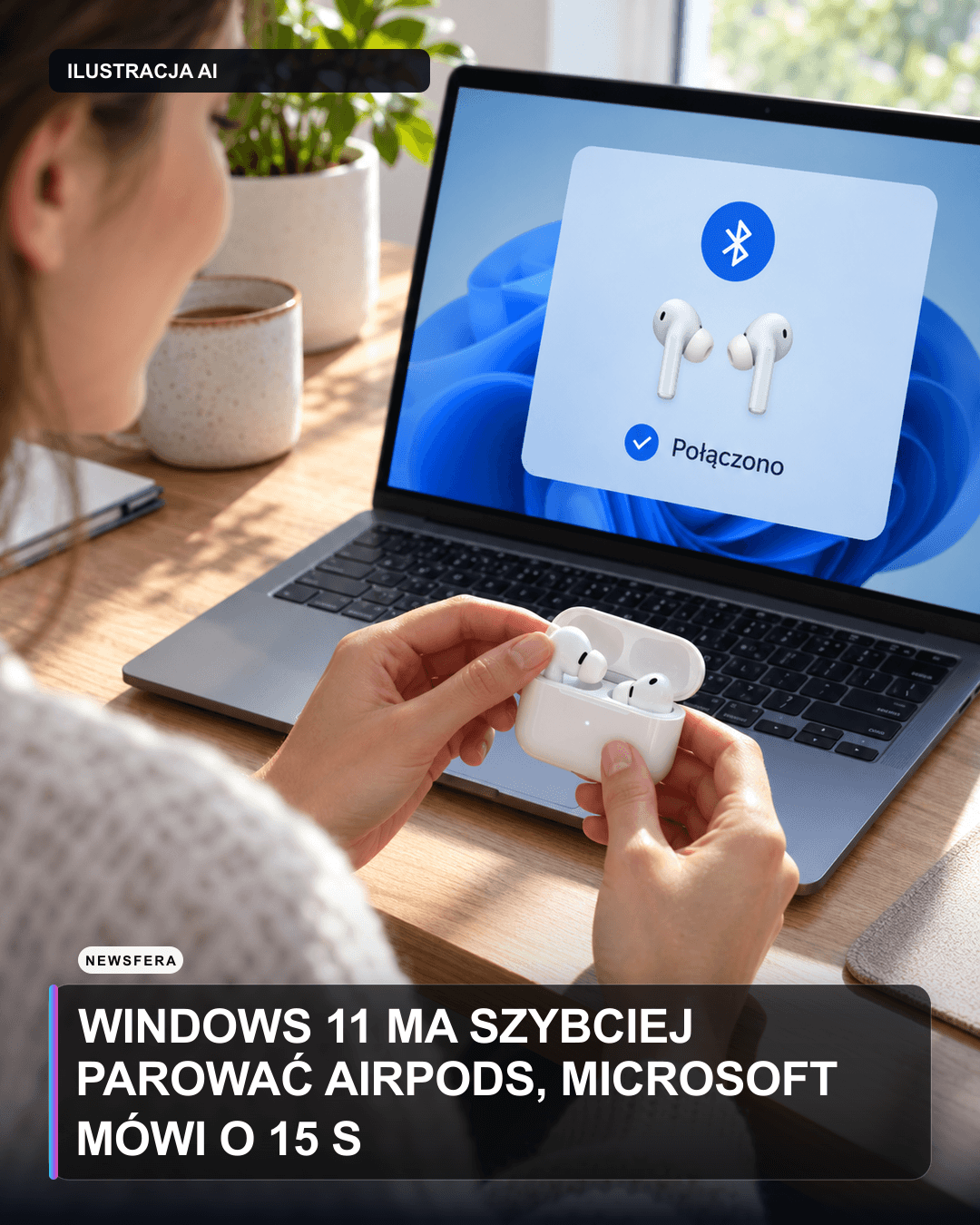 Windows 11 ma szybciej parować AirPods, Microsoft mówi o 15 s