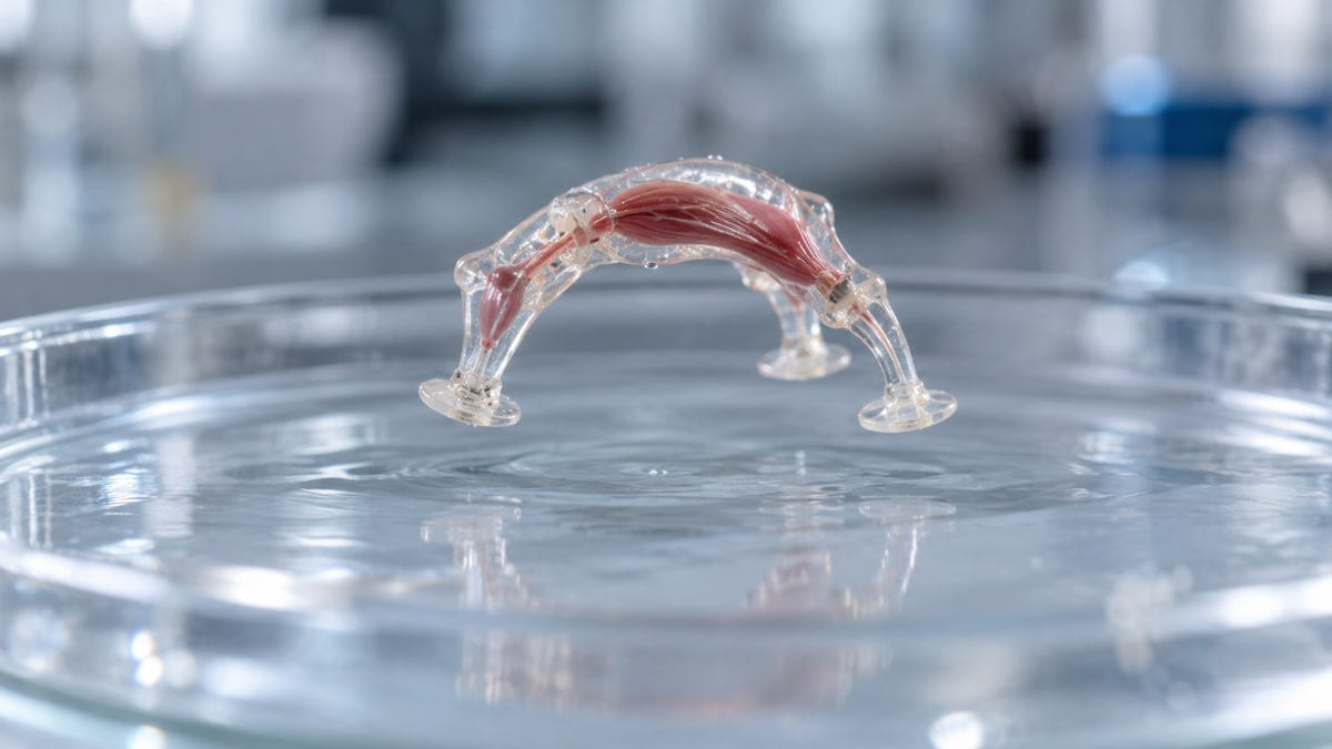 Roboty z żywymi mięśniami skaczą i pływają