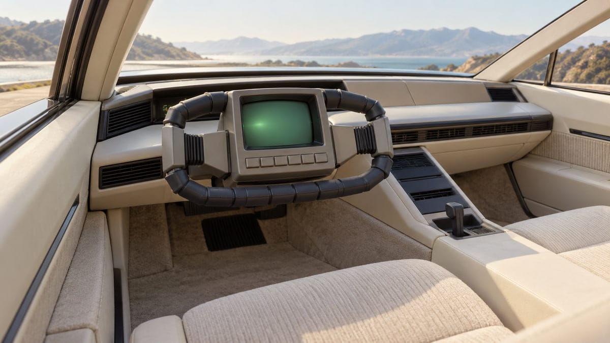 Mazda MX-81 Aria: kierownica z pasa i ekranu CRT