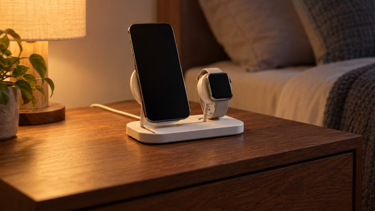 Stacja ładowania z dwóch ładowarek MagSafe
